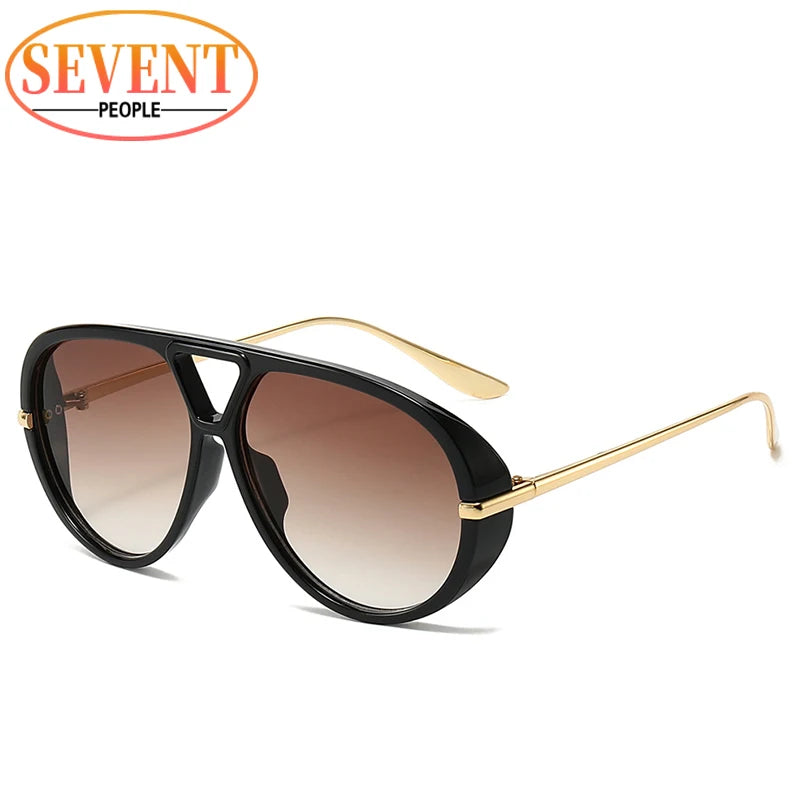 Royale Shield – Oversized Vintage Punk Pilot Shades