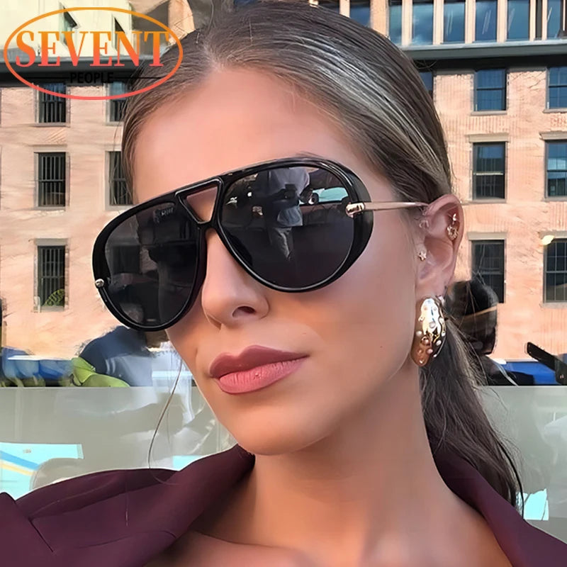 Royale Shield – Oversized Vintage Punk Pilot Shades