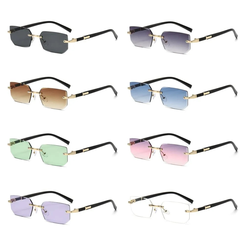 Cyber-Luxe Rimless - Modern Square Shades