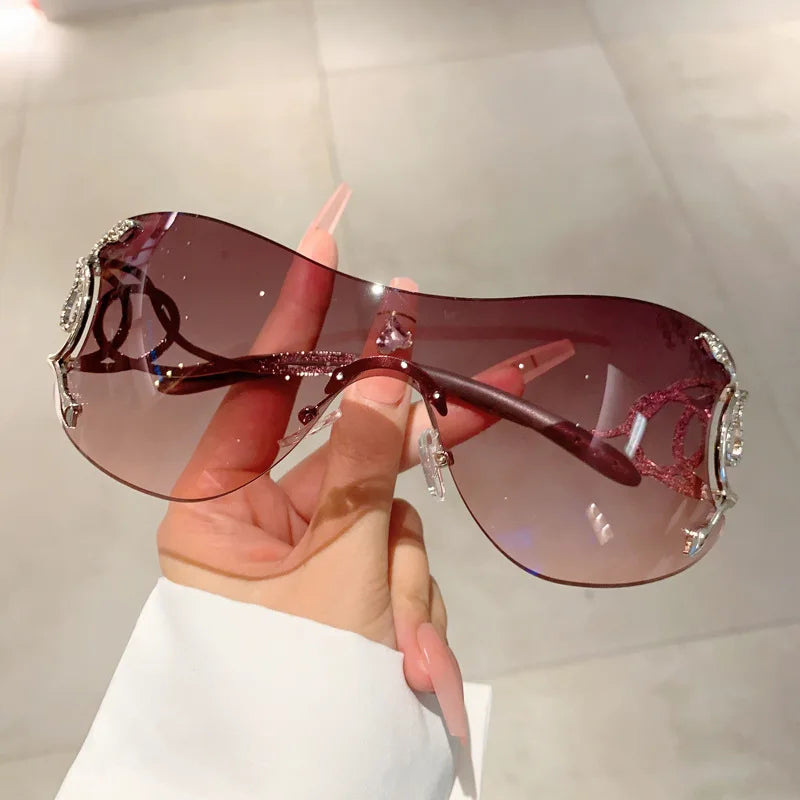 Royale Serpentine – Y2K Rimless Metal Snake Shades