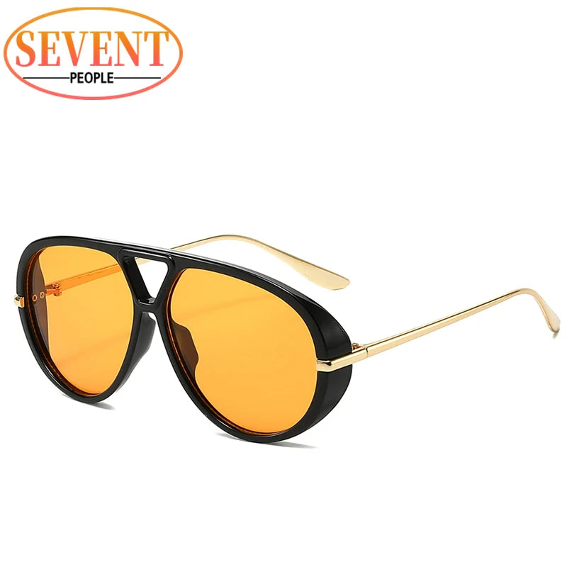 Royale Shield – Oversized Vintage Punk Pilot Shades