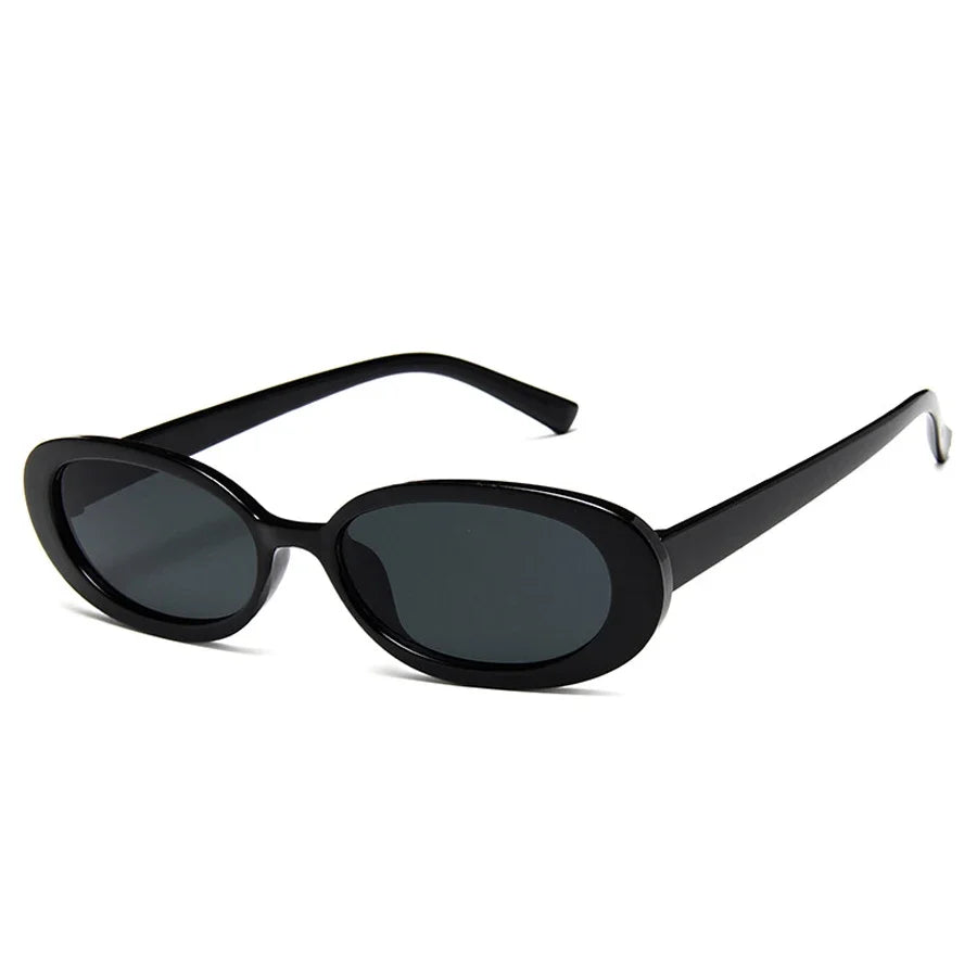 "Retro Oval Aesthetics - Y2K Vintage Sunglasses"