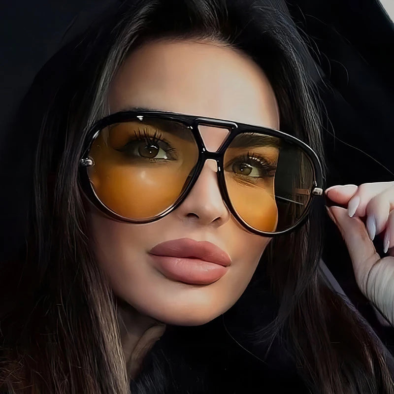 Royale Shield – Oversized Vintage Punk Pilot Shades