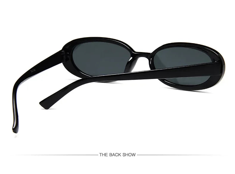 "Retro Oval Aesthetics - Y2K Vintage Sunglasses"