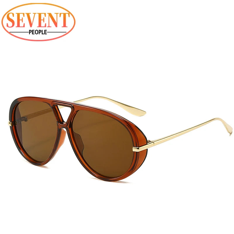 Royale Shield – Oversized Vintage Punk Pilot Shades