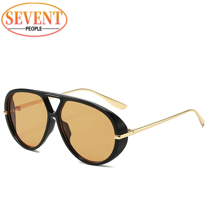 Royale Shield – Oversized Vintage Punk Pilot Shades