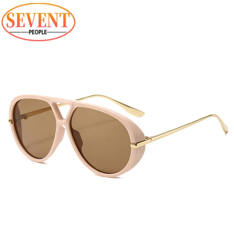 Royale Shield – Oversized Vintage Punk Pilot Shades