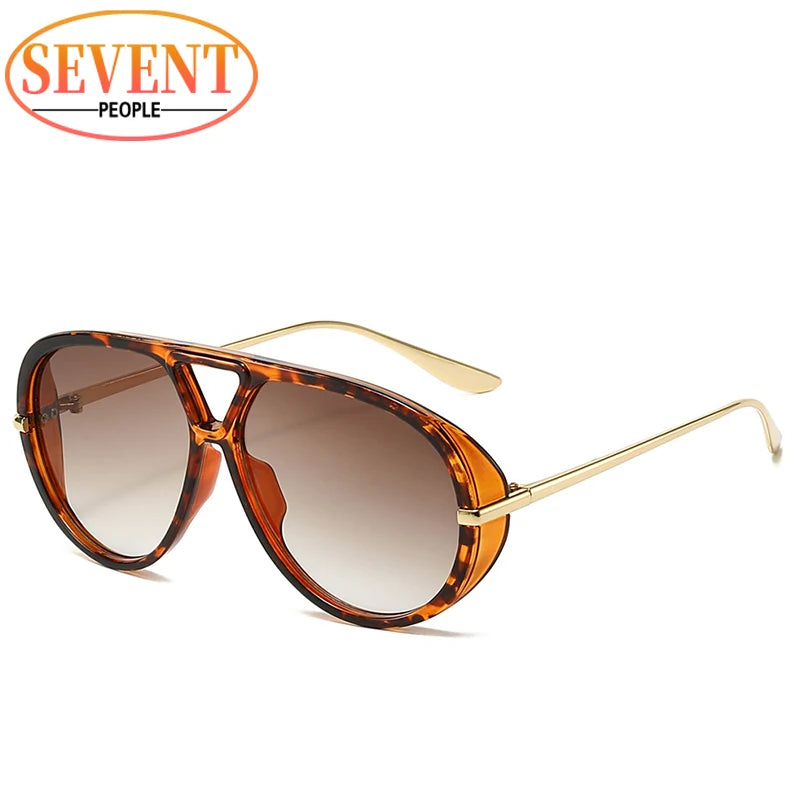 Royale Shield – Oversized Vintage Punk Pilot Shades