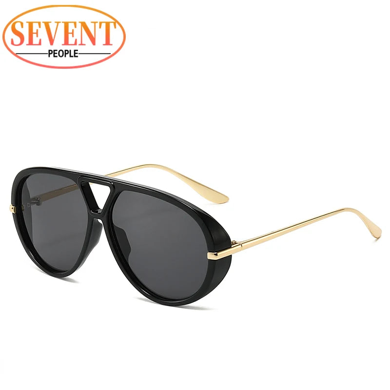 Royale Shield – Oversized Vintage Punk Pilot Shades