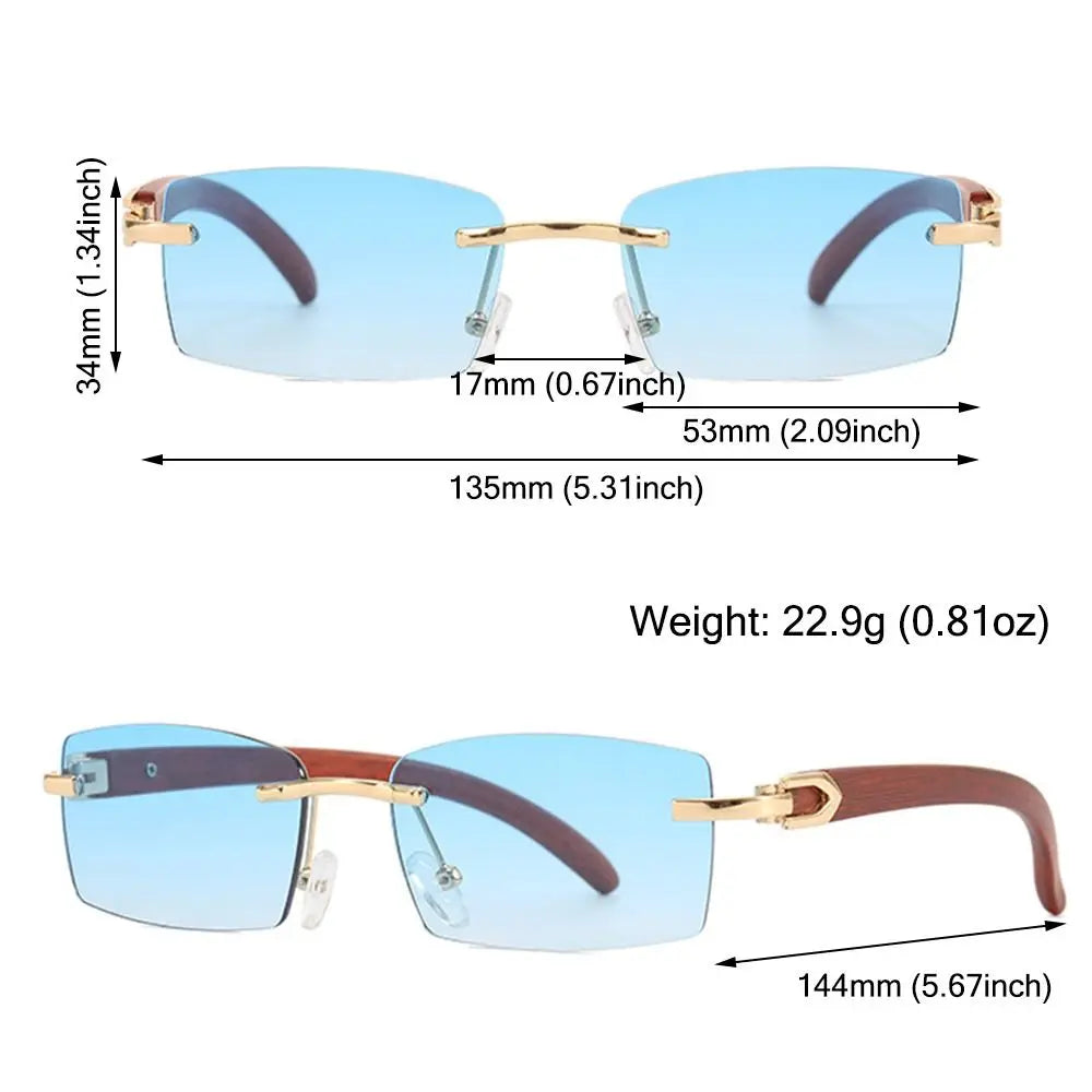 Royale Azure – Gradient Rimless Punk Shades