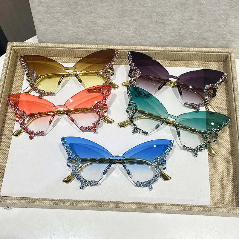 The Monarch Butterfly - Crystal Embellished Cat-Eye